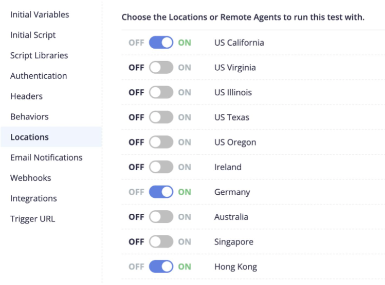 API assertions for locations