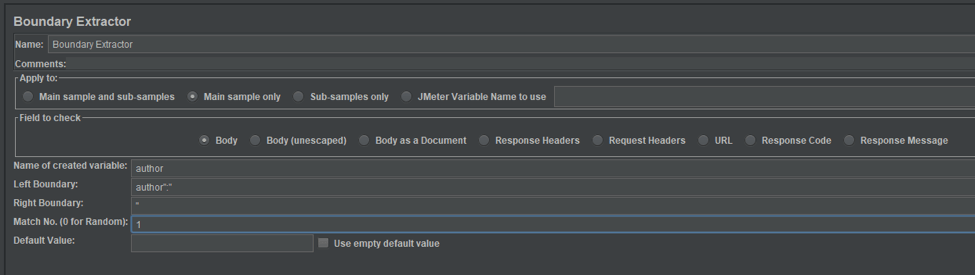 how to use the new jmeter boundary extractor