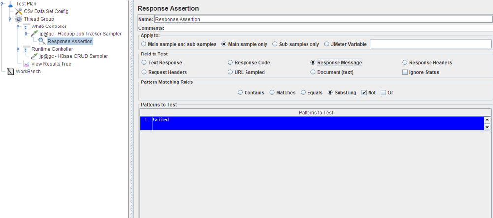 Response assertion example