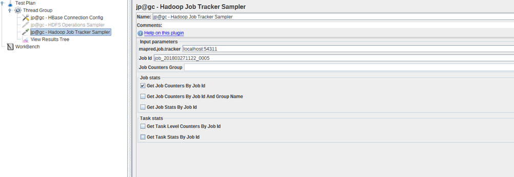 Hadoop job tracker sampler