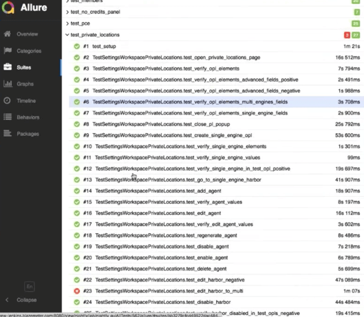 Allure info on headless browser tests