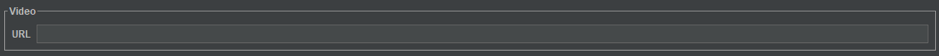 A screenshot of where to insert the video URL.