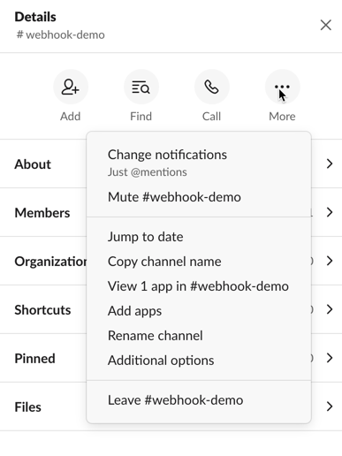 Adding app on Slack