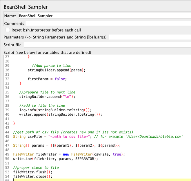 update CSV files in JMeter with java