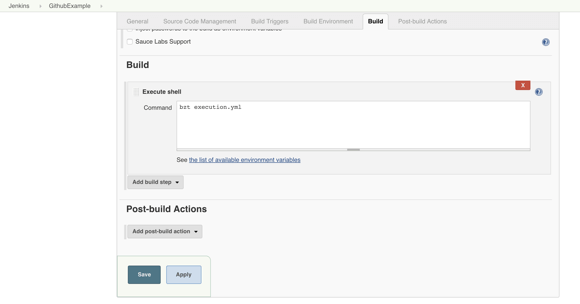 run taurus in jenkins with github