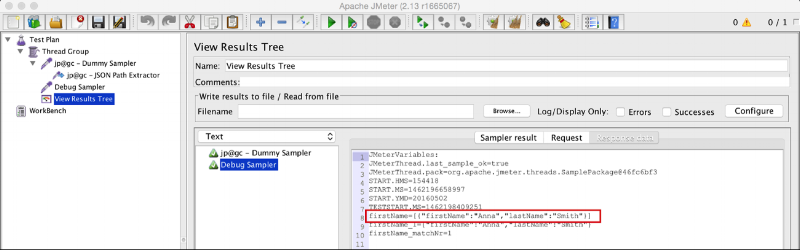 JMeter JSON Path Extractor Conditional Select Smith