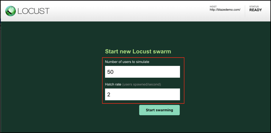 Locust interface