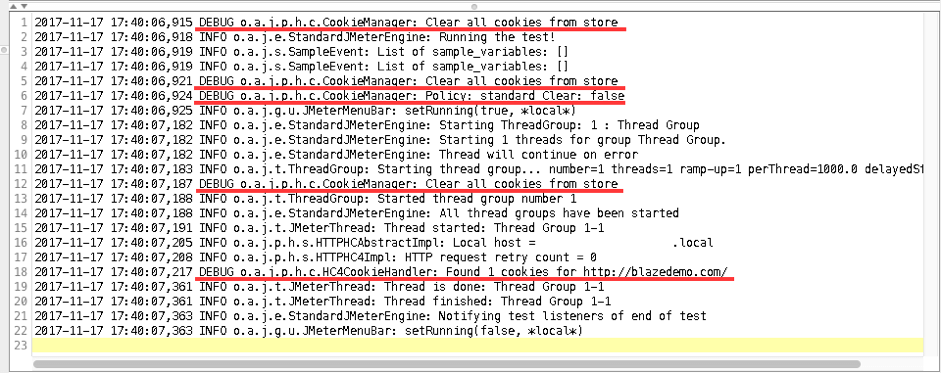 guide to changing jmeter logs