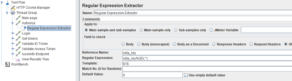 user authnetication testing on jmeter