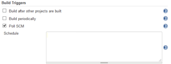 jenkins "build triggers" section
