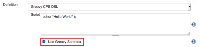 Use Groovy Sandbox option in Jenkins