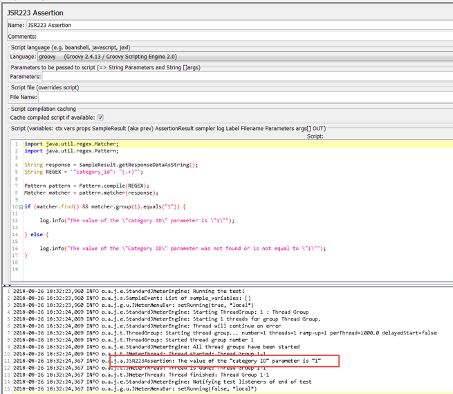 JSR223 Assertion Result