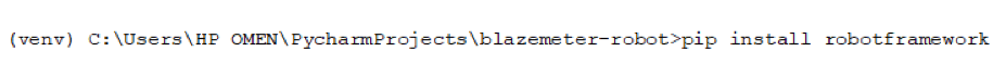 Robot Framework with PIP