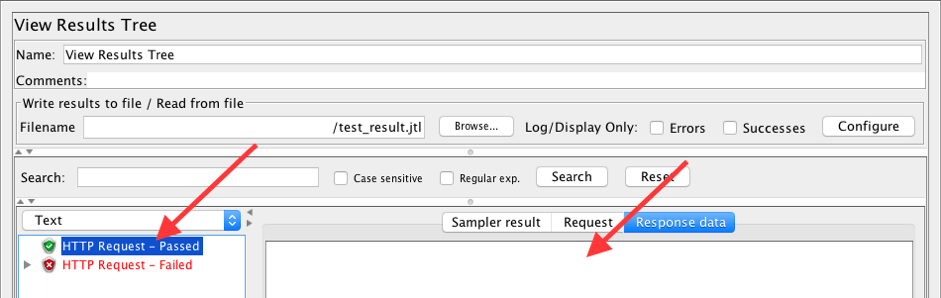 jmeter test results saved