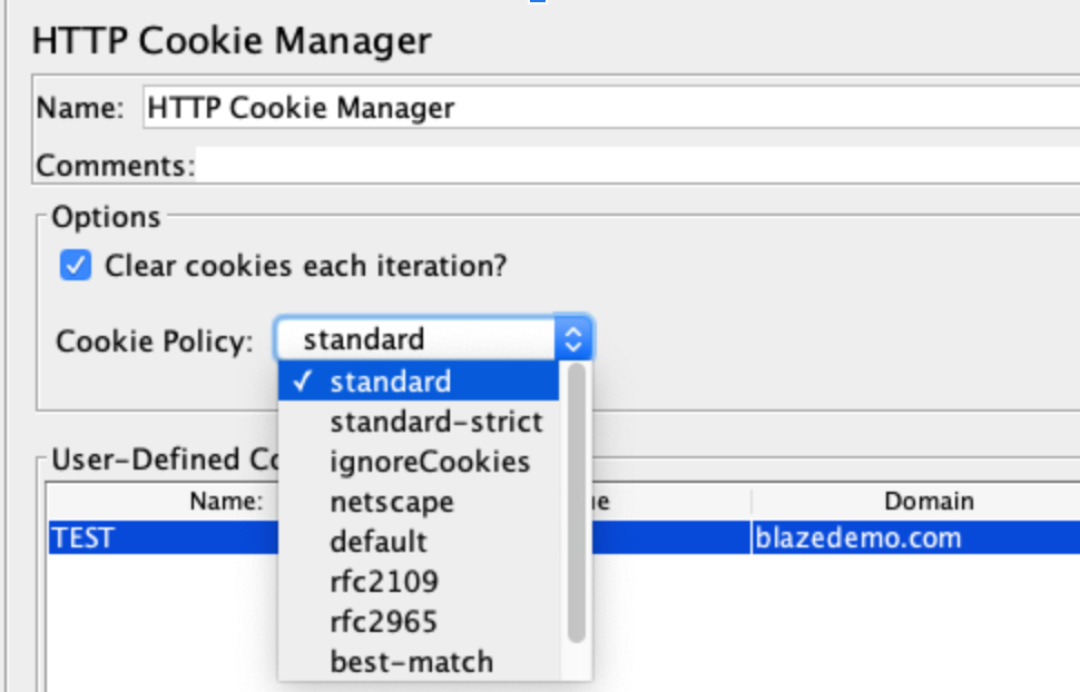 jmeter http cookie manager