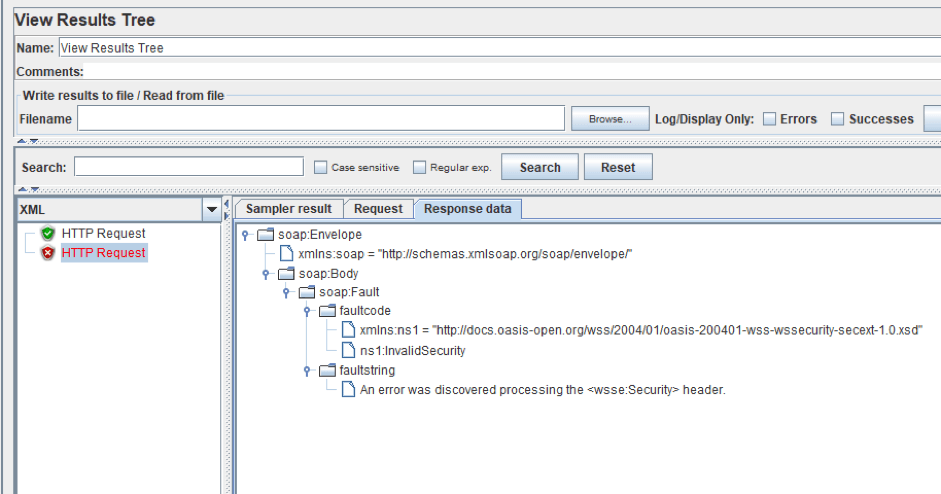 Running SOAP WS-Security load test with new endpoint