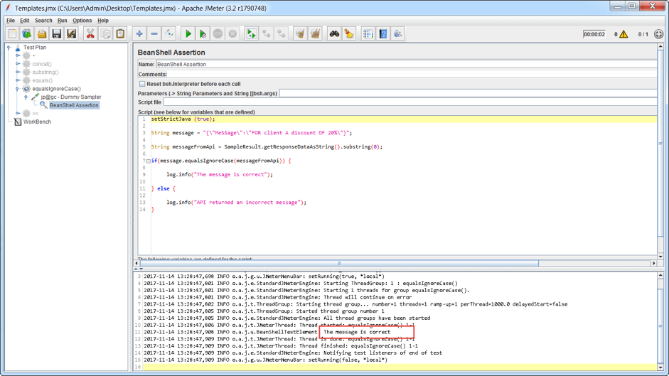 testing APIs with jmeter strings