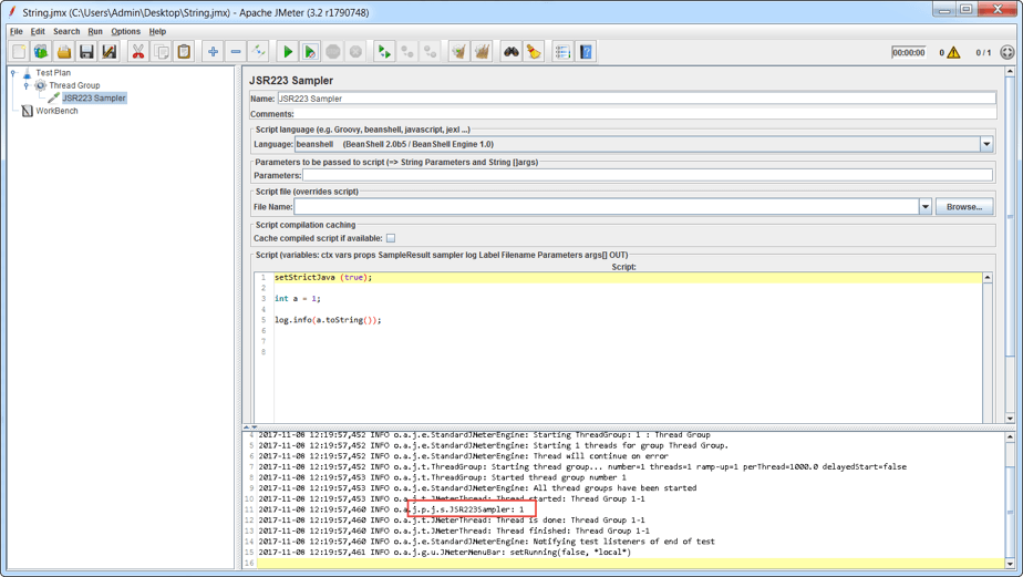 jmeter, converting variables to strings