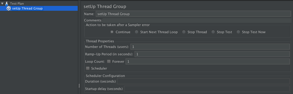 Jmeter thread group